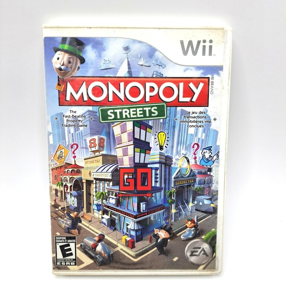 Monopoly Streets‎ Nintendo Wii Board Game Party Family Video Game Complete
